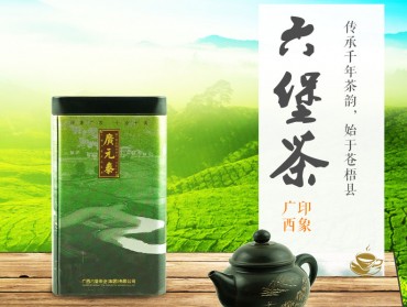印象广西一级六堡茶150g醇厚口感陈茶铁罐装烘青茶