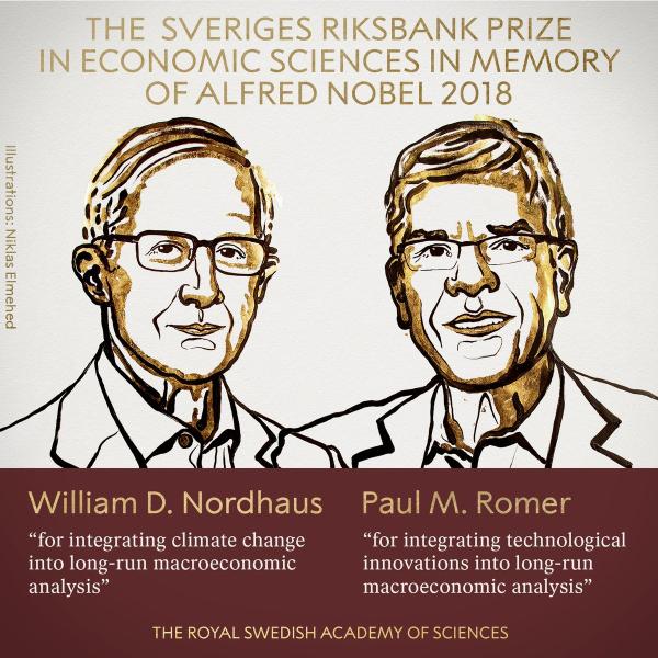 诺贝尔经济学奖花落气候变化与技术创新：两位美国教授获奖